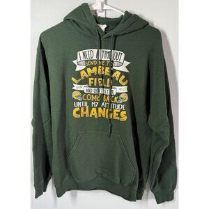 Green Bay Packers Football Lambeau Field Sweatshirt Hoodie Womens Medium